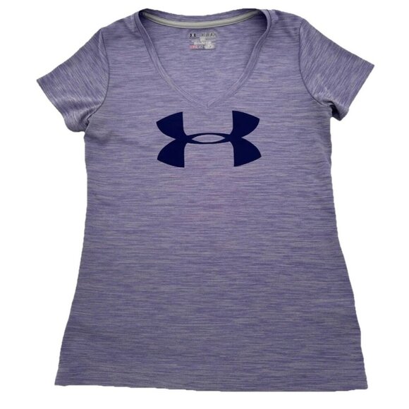 Woman/Teen Woman’s Under Armour heat gear XS V Neck Purple Activewear - Picture 1 of 5